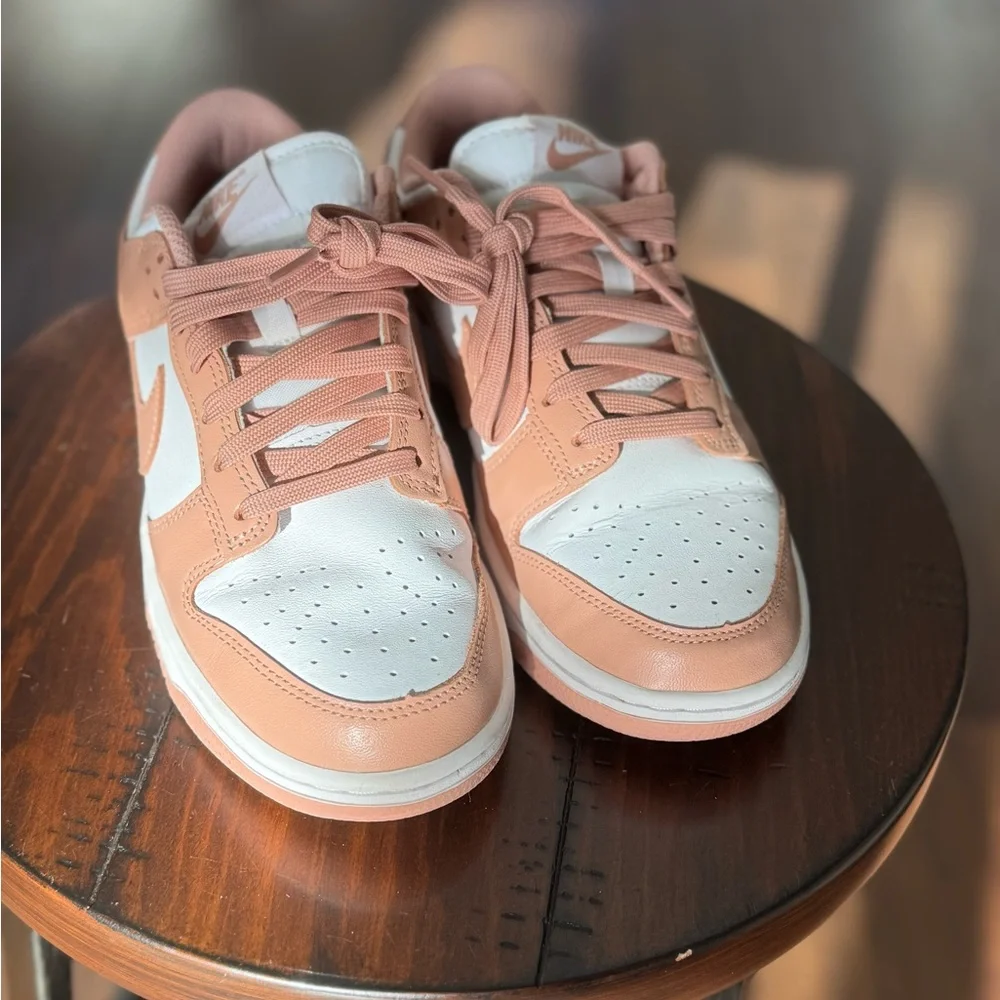 Nike Dunks Women's Pink and White Sneakers - Picture 2 of 6